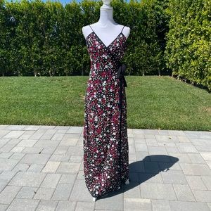 Maxi dress with floral embellishments throughout - Size medium